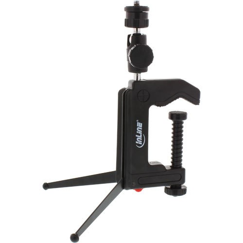 5x Inline® Tisch-Stativ 190mm mit Schraubzwinge, schwarz mit Kugelkopf