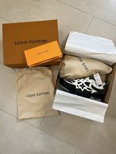 Black And White Men Louis Vuitton Stellar Skate Sneakers.