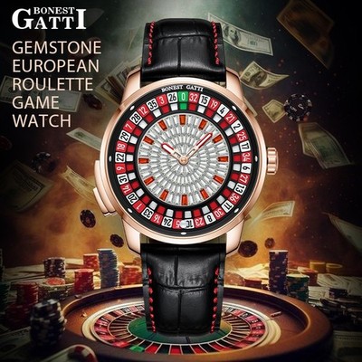BONEST GATTI Automatic Mechanical Sapphire Roulette Dial Man Watch Fashion 8004