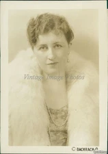 1930 Photo Wife Of Dr Andrei Popovici Romanian Legate By Bachrach Society 5X7