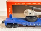 LIONEL VERY NICE 3419 SINGLE BLADE LARGE WINDER DK BLUE HELICOPTER CAR W/ OB LF — photo 3