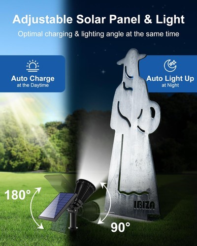 4x LED Solar Spot Light Outdoor Pathway Landscape Spotlight Garden Security Lamp - Picture 11 of 30