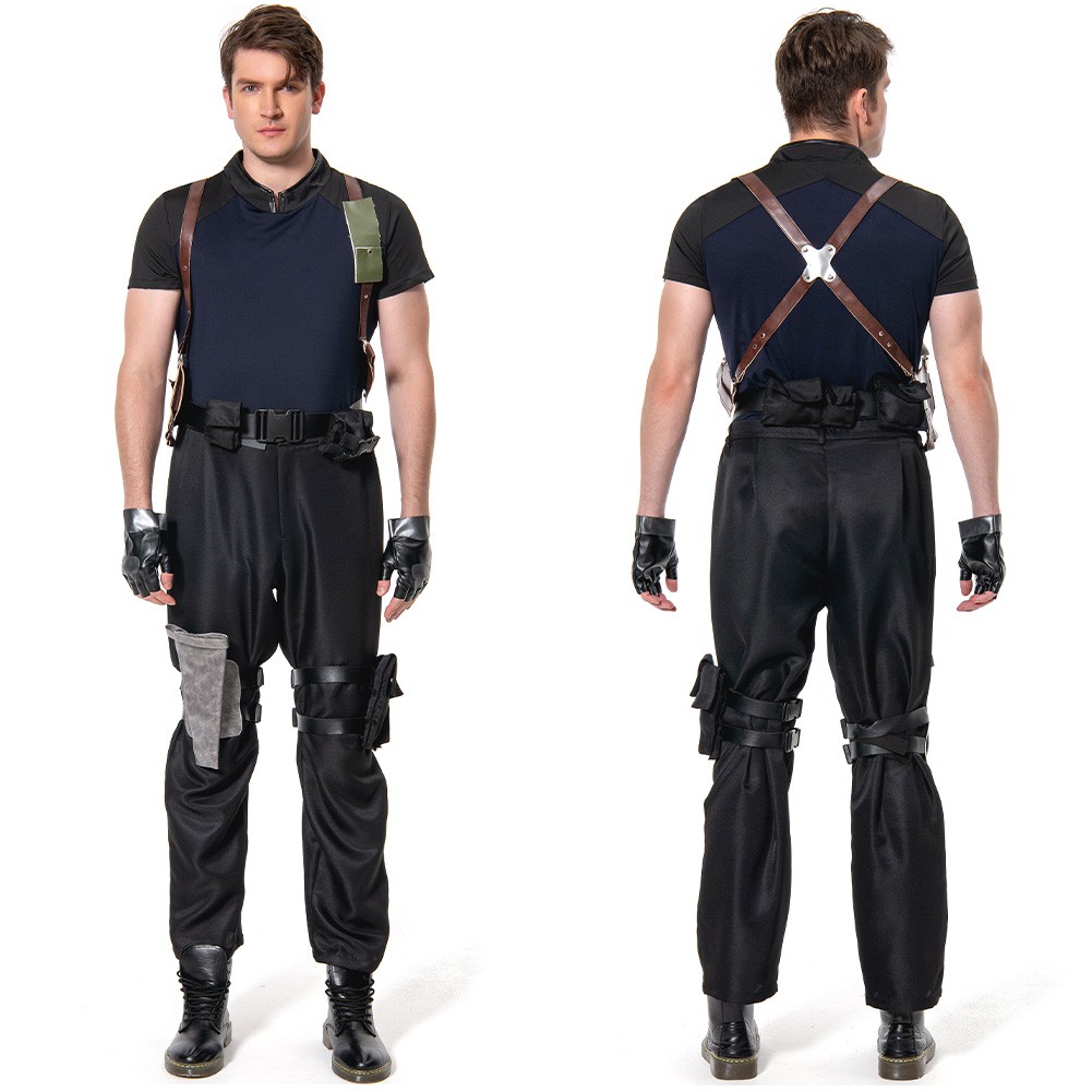 Resident Evil Remake Leon Cosplay Costume Halloween Party Suit