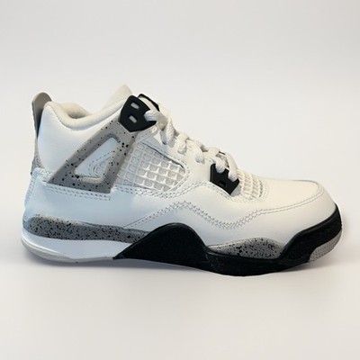 NEW Nike Air Jordan 4 Retro OG White Cement PS PRESCHOOL Shoes 12c IB4388-100