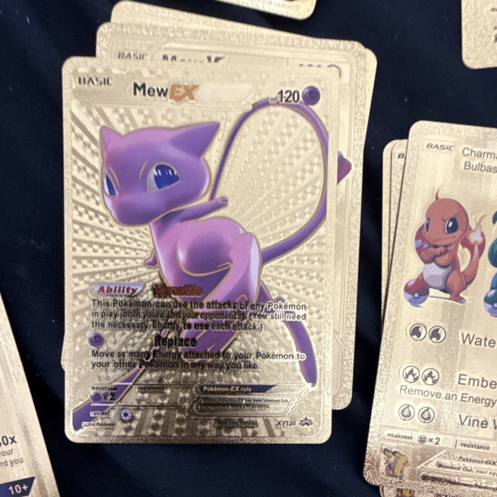 Pokémon TCG Mew-EX XY126 Holo Promo Card Lot - Charmander & Bulbasaur