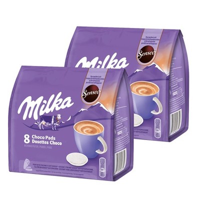 Milka Choco Pads 2er Set, Schokoladengetränk, Kakaogetränk, Kaffeepads