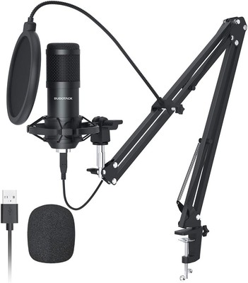 SUDOTACK USB Streaming Podcast PC Mikrofon, Profi 192KHZ/24Bit Studio