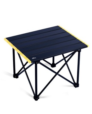 Ultralight Compact Camping Folding Table with Carry Bag (Reinforced Black - S)