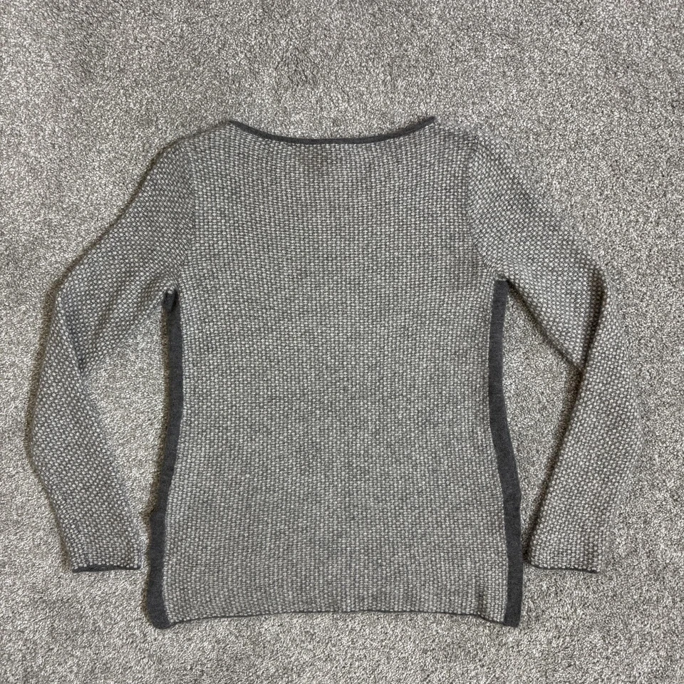 Nordstrom Collection Sweater Womens XS Gray 100% Cashmere Pullover Knit Cozy - Image 2 of 4