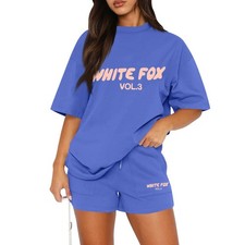 Women Tracksuit Set Outfits Causal T-Shirts & Shorts Short Sleeve Workout Top UK