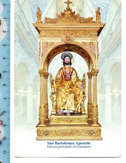 Santino Holy Card San Bartolomeo apostolo Patrono di Giarratana (RG)