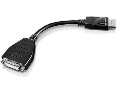 Lenovo 43N9160 DisplayPort auf DVI-D Adapter, 0,2m, 1920x1200, schwarz