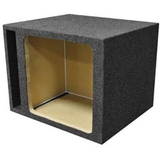 15 in. Single Square Vented Subwoofer Enclosure Box Charcoal