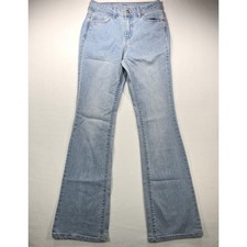 No Boundaries Womens Light Wash High Rise Flare Jeans Blue Size 3 Stretch Denim