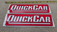 Lot Of 2 Quickcar Red Drag Racing Decals Stickers Nhra Dirt Late Model Nascar