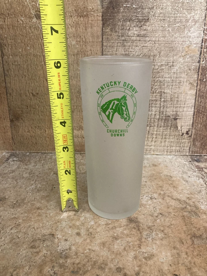 1945 Official KENTUCKY DERBY Frosted Mint Julep Glass mint condition - Image 4 of 4