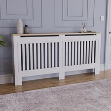 Vida Designs Arlington White Modern Radiator Cover Wood MDF Cabinet Grill