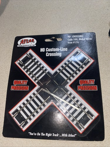 Atlas 0176 escala HO código de línea personalizado 100 níquel plata 90° cruce de vía | Zustand: New
