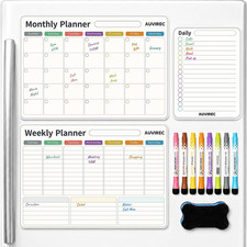 Large Magnetic Calendar for Refrigerator, Dry Erase Fridge Calendar