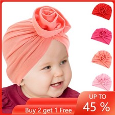 Newborn Toddler Baby Twist Knot Turban Bonnet Hat Muslim Beanies Wrap Cap 0-3Y