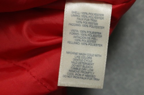 OshKosh Coat Girls Size 6 Red Sherpa Collar Double Breasted Jacket Winter Warm - Picture 9 of 10