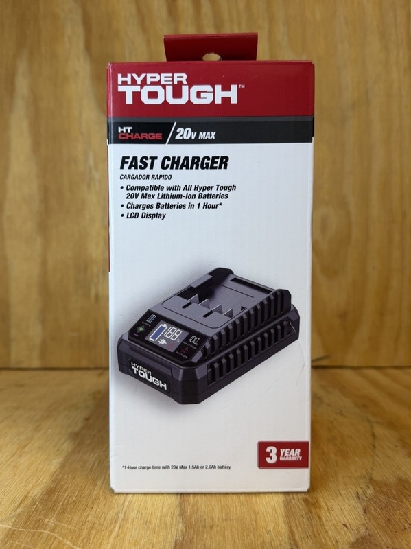 Hyper Tough 20V Max Battery Charger Fast Charging LCD Display