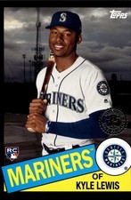 2020 Topps 1985 35th Anniversary Black Kyle Lewis Card #85TB-41