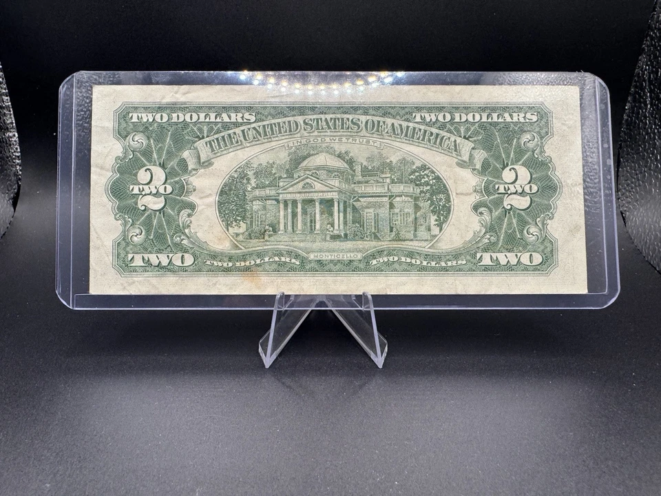 ❤️ 1963A $2 Red Seal • Jefferson Monticello Legal Tender Note 💵 A15878151A - Image 2 of 2