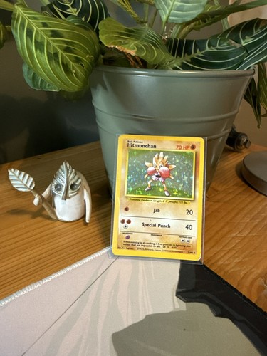 Pokémon TCG Hitmonchan Base Set Holo ✨Unlimited Rare Card 7/102