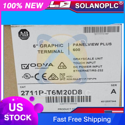 AB 2711P-T6M20D8 Ser A PanelView Plus 600 Factory Sealed 2711PT6M20D8 1PCS