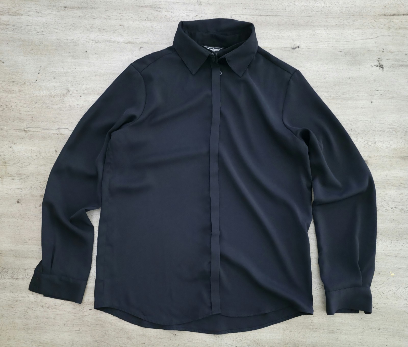 Camicia nera YVES SAINT LAURENT Beaute Uniform taglia 38 M donna