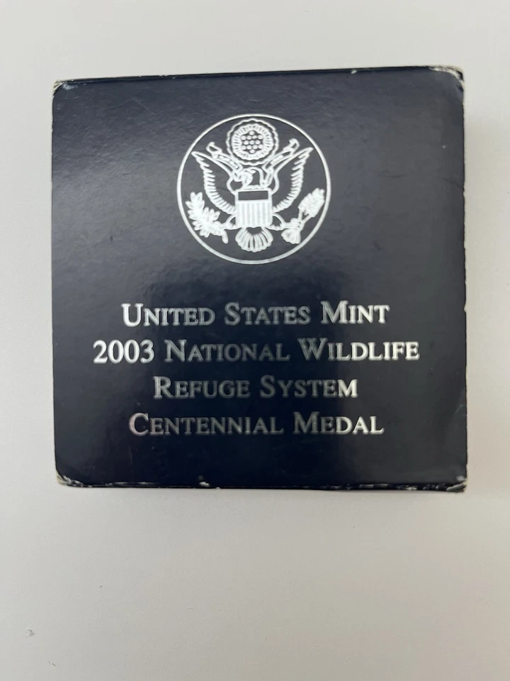 2003 P US Mint National Wildlife Refuge System Centennial Medal Box and COA ONLY - Image 2 of 4