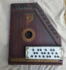 Antique 15-Chord Zither / Autoharp American Eagle Decal Schmidt Bell Restoration