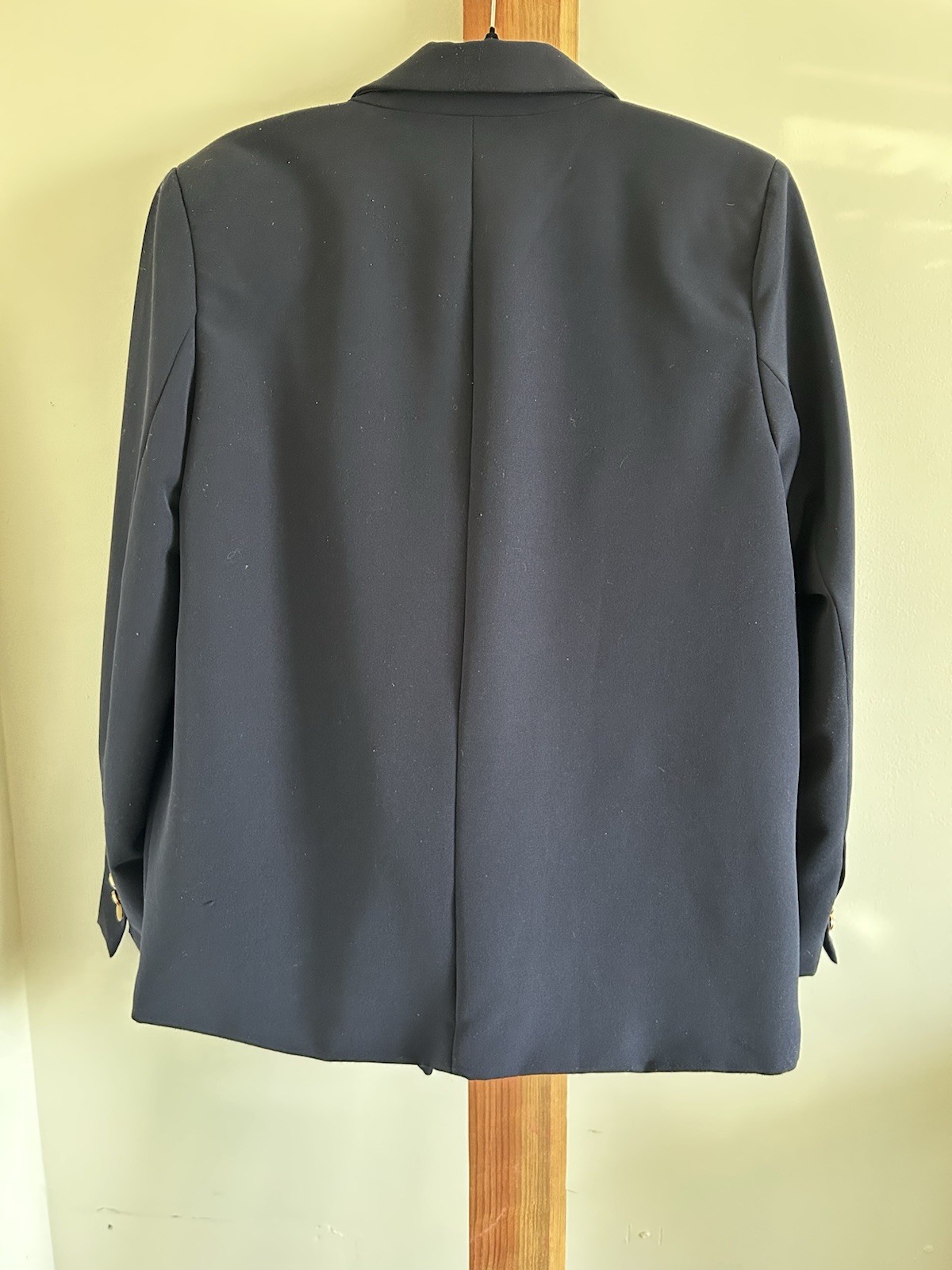 ZARA BASIC Women's Navy Double-Breasted Blazer Go… - image 3