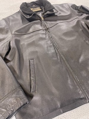 ジャケット・アウター 90s COLOMBIA Leather Blouson Filling JKT Vintage Columbia Leather Bomber Jacket 100% Leather Removable