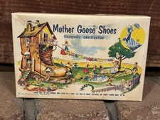 Vintage 1954 Mother Goose Shoes With Box Children  s Shoes