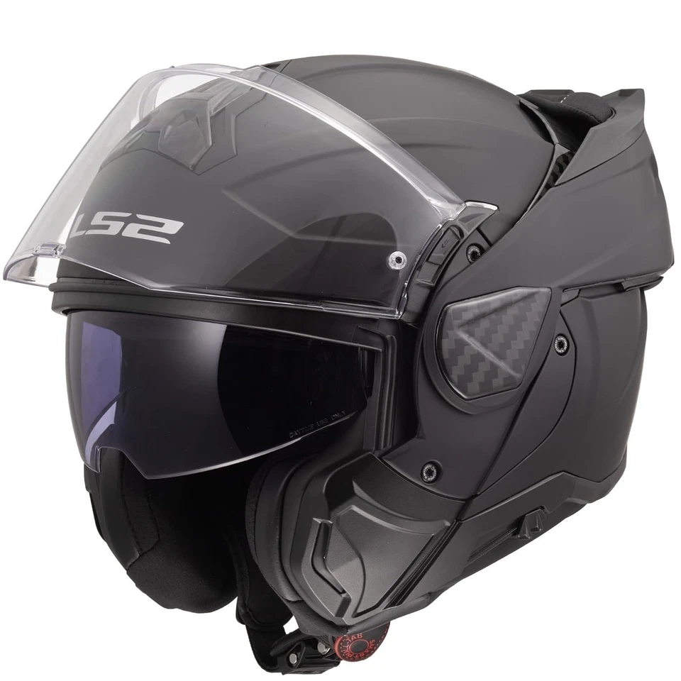 LS2 Advant II Casque Moto Modulable ECE 22.06 Noir Mat - Photo 2/4