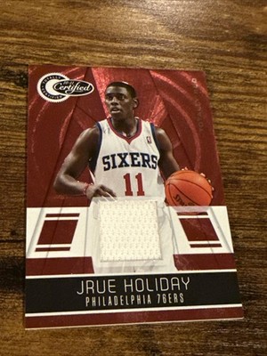 2010-11 Totally Certified Totally Red Materials /249 Jrue Holiday #3 Jersey Card