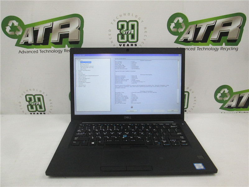 Dell Latitude 7490 Laptop i7-8650U 3.9GHz 8GB No SSD Windows 10 Pro COA