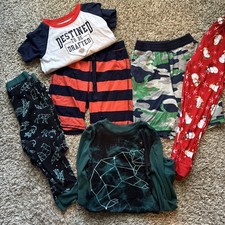 Pajama Set Boys Size 6 8 Pants Top Shorts