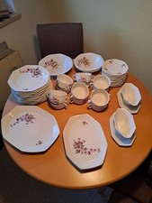 Schirnding Bavaria Porzellan Service Veilchen 12 Pers. komplett Vintage
