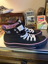 Women  s Sz 5 - Converse Chuck Taylor All Star All Black  Pink No Box 