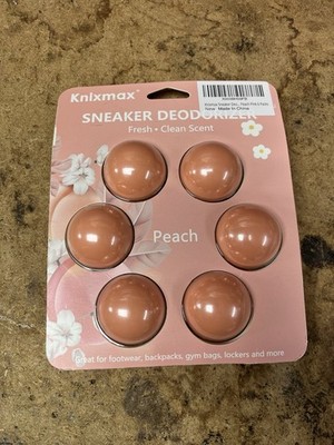 Knixmax Sneaker Deodorizer Peach Shoes Ball Scent Fruit Gym Locker School NEW
