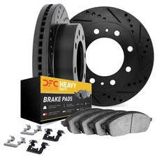 Dynamic Friction Company 8212-48016 Brake Rotor Drilled & Slotted Black Hd