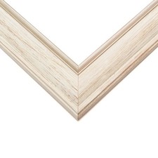 Photo Size Weathered White Picture Frame - UV Acrylic, Backing, Hanging Hardware