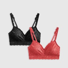 NWOT Quince Women  s M Stretch Lace Sweetheart Bralette 2 Pack