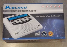 Midland WR-120B Emergency Weather Alert Radio with Alarm Clock -White