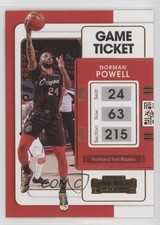 2021-22 Panini Contenders Game Ticket Bronze Norman Powell #49 0k8b