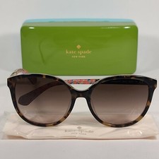 Kate Spade KARLENA/F/S 2NLHA Cat Eye Sunglasses Havana Brown Gold Frame Brown