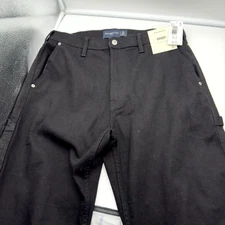 Abercrombie & Fitch Men's Baggy Fit Worker Carpenter Jeans Black Size 32x32 30